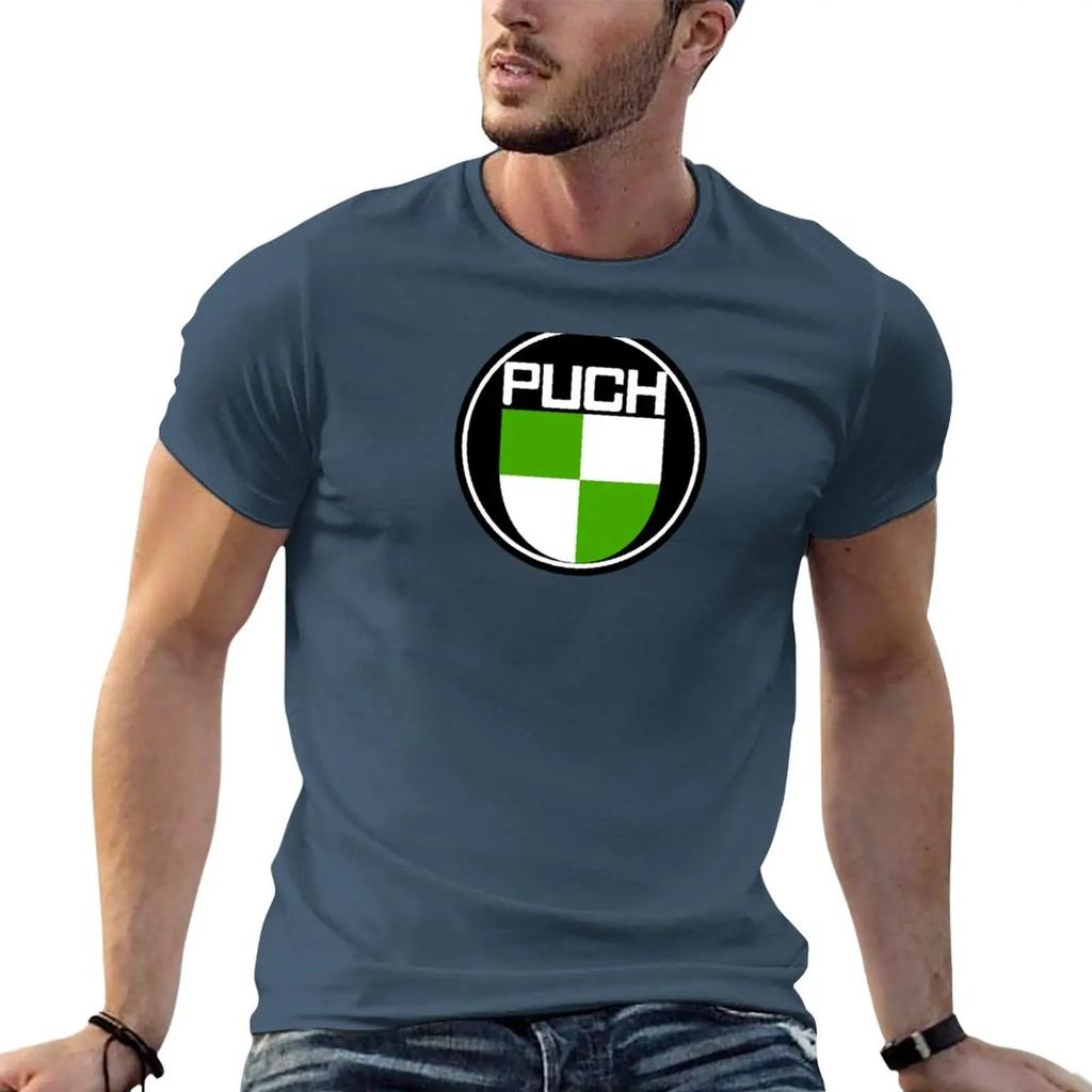 New Fashion Heavyweight Hot Sale Vintage Summer Round Collar Streetwea Puch Motorcycles T-Shirt Vintage Clothes T Shirt for Men
