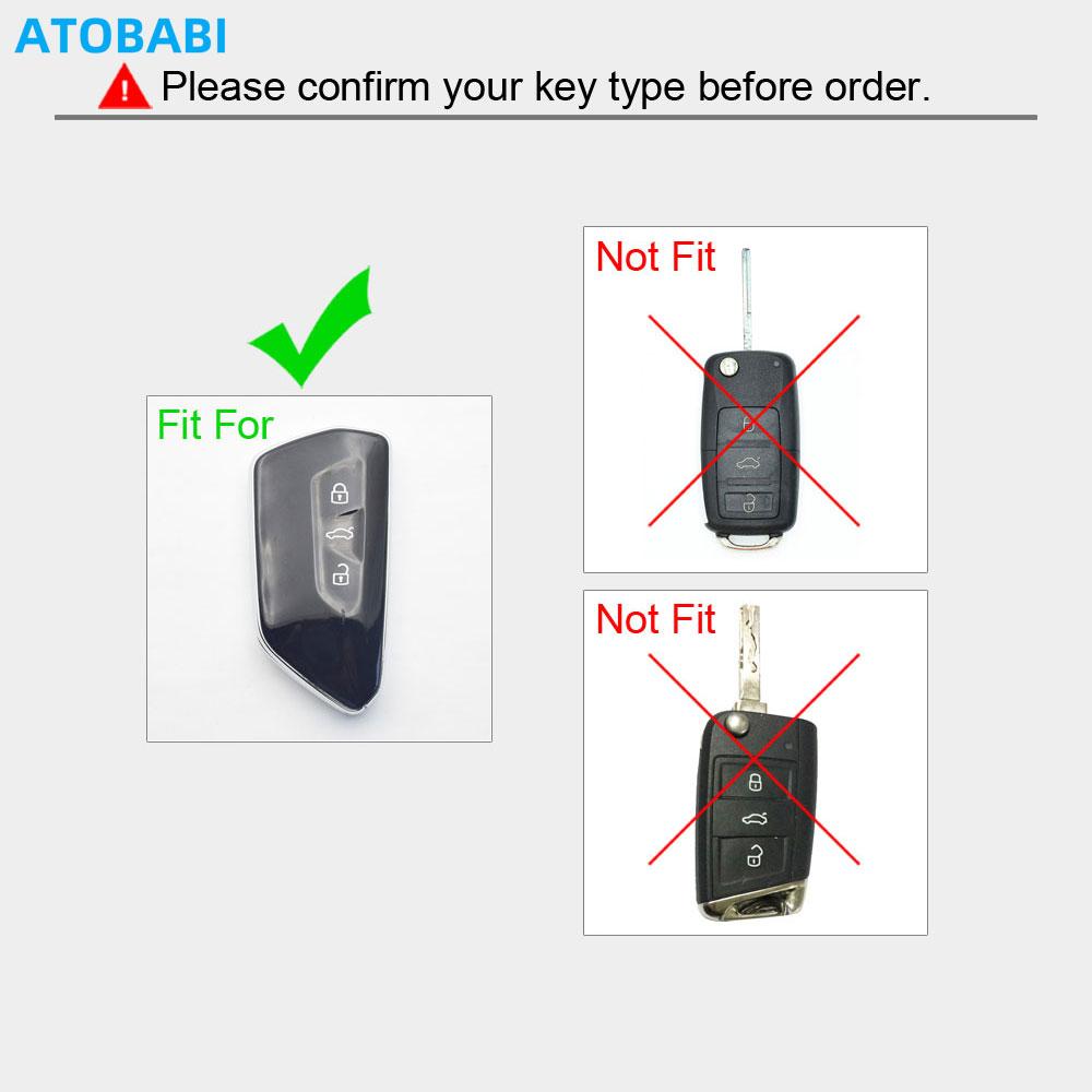 Silicone Car Key Cover Skin For Vw Volkswagen Golf 8 Mk8 Skoda Octavia A8 Seat Leon Mk4 Remote Fobs Protect Case