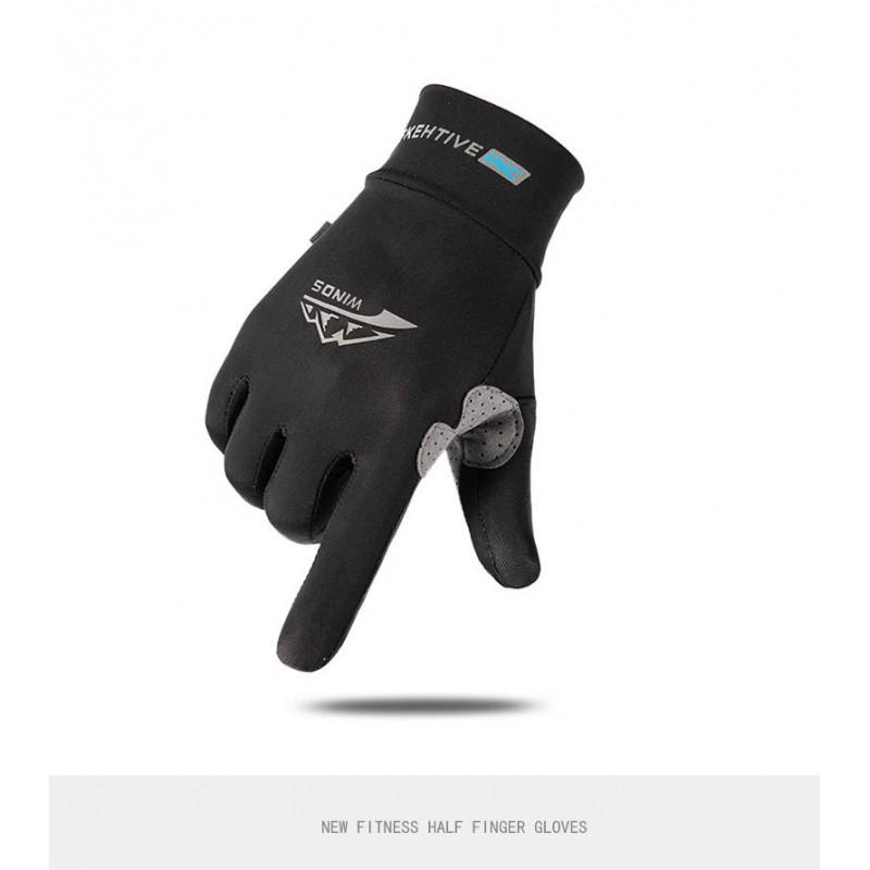 Men Women Ice Silk Gym Workout Fishing Gloves Full Finger UV Protection Breathable Durable
