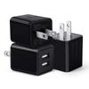 Minimalist Design Two USB Charger Portable Fast Charging Block for Use in Office, Home, or On the Go
