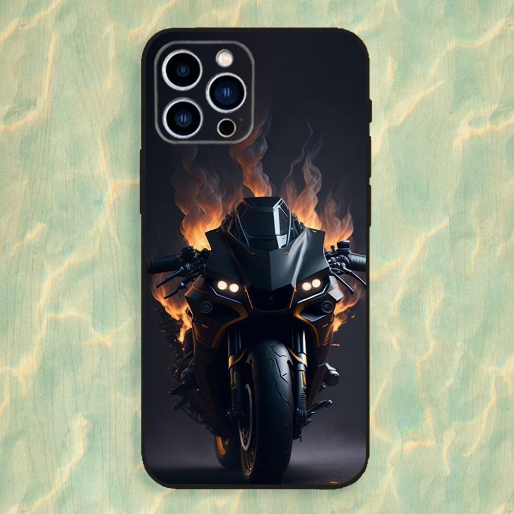 Sport Y-Yamaha-ES Motorcycle Phone Case For iPhone 16,15,14,13,12,11 Plus,Pro Max,XS,X,XR,SE,Mini,8,7,Soft Silicone Black Cover