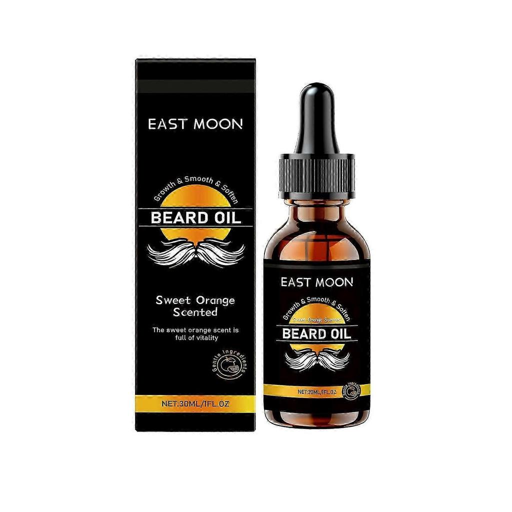 Men's Beard Care Oil Sweet Orange, Moisturizing Softening Essential Oil for Daily Use