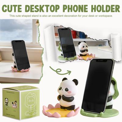 Cartoon-shaped Phone Stand Ornament, Cute Design, Suitable For Women And Girls, Desktop Animal Figurine, Compatible With Mobile Phones And Tablets.