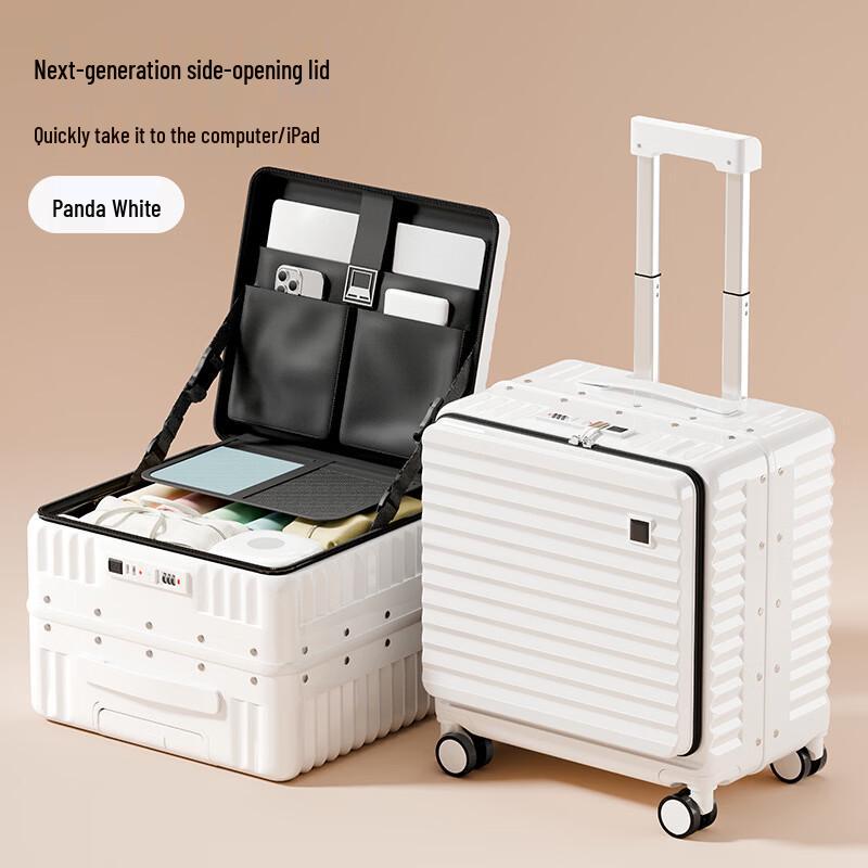 Li Shen Side-Open Aluminum Frame Carry-On Luggage