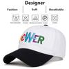 Unisex PCWER Letter Embroidery Baseball Caps Spring Autumn Outdoor Adjustable Casual Hats Dad Hat Sunscreen Hat