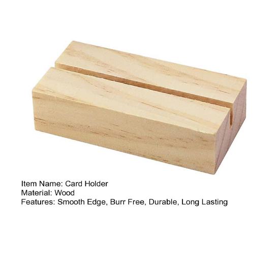 Card Base Wooden Card Holder High Strength Smooth Edge Burr-Free Postcard Business Card Holder Bracket