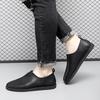 Fashion Business Lightweight Flats All-match Mens Slip on Shoes Men's Genuine Leather Loafers Casual Soft Non-Slip Dress Shoes for Men