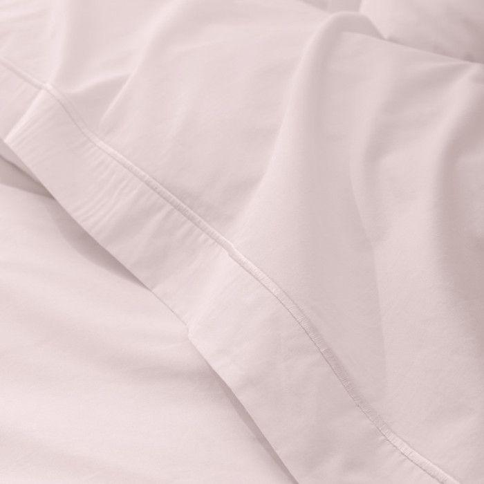 "Julian" Combed Cotton Percale Flat Sheet All Sizes Pure Cotton - Julian Rose - 240 X 300 Cm for Double Bed