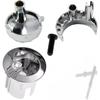 Dual Flush Push Button Threaded Push Rods Short Body D2D Chrome Compatible with AH0001800R