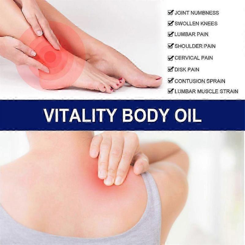 Vitality Body Oil, Refreshing Dry Body Oil Spray, Skin Moisturizer, Joint Care Spray, Body Oil For Pleasant Smell and Refreshment