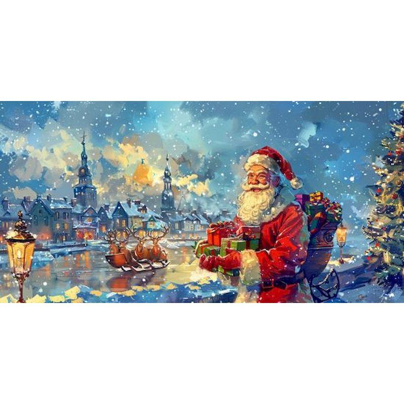 

GATYZTORY Christmas 40x50cm Painting by Numbers with Frame for Children Kids Acrylic Paint Drawing On Canvas Personalized Gift 30x20cm no frame