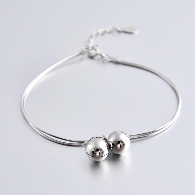 ANENJERY Bells Bracelet Simple Charm Fine Bracelet Women Fashion Jewelry Birthday Gift
