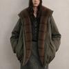Damen Parka Jacke mit Kunstpelzkragen Reißverschluss Warm Locker Winter Dicke Oberbekleidung