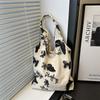 Stylish Black Canvas Tote Bag For Women 2024 Summer Fashion Large Capacity Trendy Design