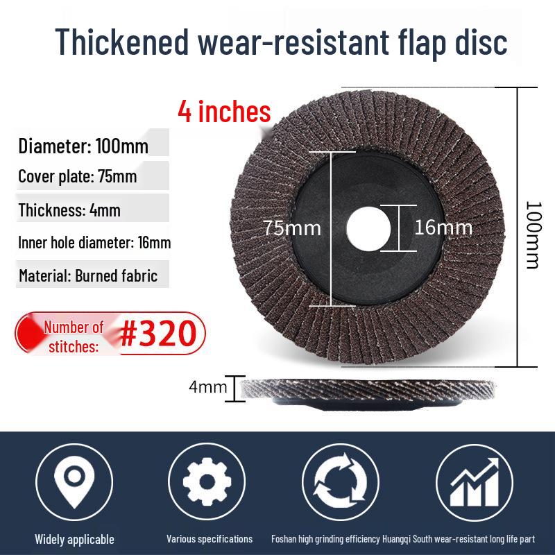 4-Inch Calcined Sandpaper Flap Disc Wheel for Sanding