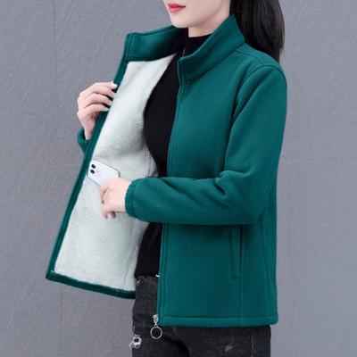 Plus Velvet Kort Jasje Dames Winter Lente en Herfst Polar Fleece Verdikt Herfst en Winter Trui