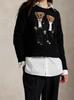 2026 Autumn/Winter Women's Casual Academy Style Bear Sweater
