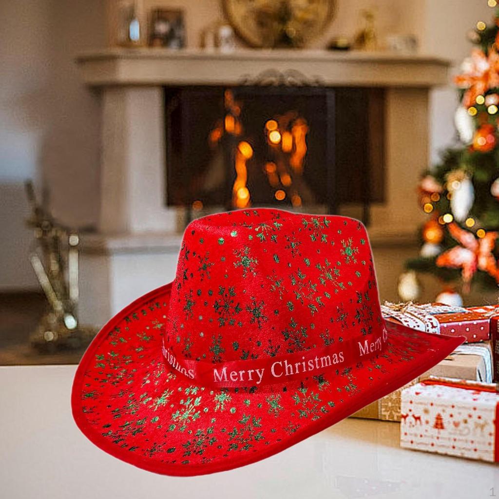 Weihnachts-Cowboyhut Lässig für Bühnenauftritte Karneval Reisen