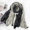 Autumn Winter Men's Scarf Cotton Linen Striped Scarves Long Soft Pashmina Wrap Male Accessories Short Tassel Bufanda