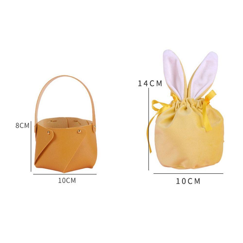 Cute Candy Drawstring Bag Festival Mini Handbag Creative Easter Bunny Ear Gift Bag  Kids Gifts