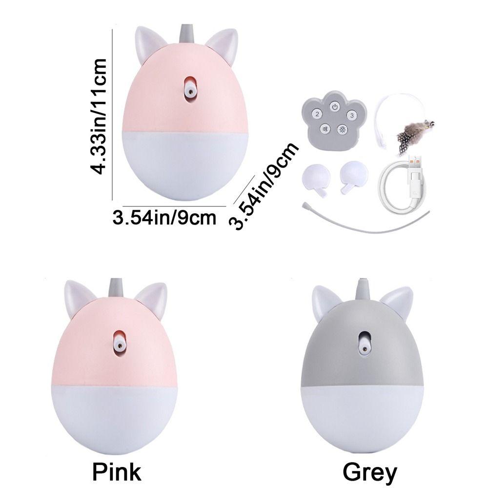 USB Rechargeable Automatic Interactive Cat Toy Tumbler Teasing Cat Stick  Teasing Cat