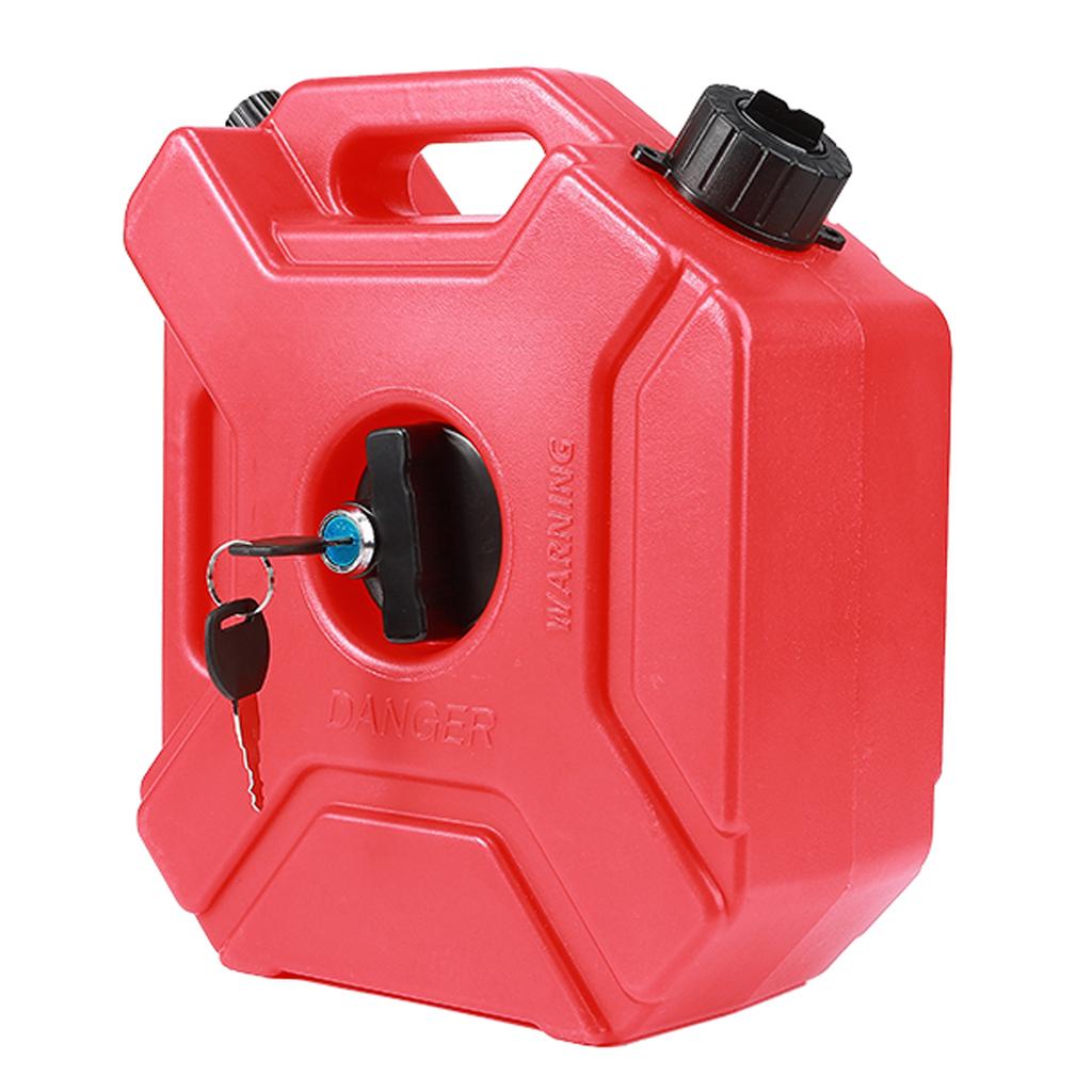 Rezervor de benzină de 1,3 galoane, bidon portabil de ulei de rezervă de 5 litri cu încuietoare și chei, potrivit pentru motociclete, SUV, ATV-uri Majoritatea