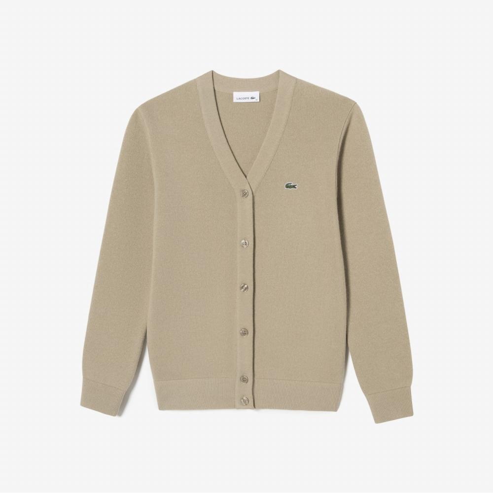 

LACOSTE Женский базовый шерстяной кардиган с V-образным вырезом AF189E 53N CB8