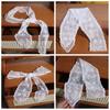 Adjustable Lace Hair Scarf Pastoral Style Ribbon Hair Strap Sweet Bow Headband  Photograh