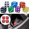 4PCS Dice Tire Valve Plugs Car Wheel Caps Bicycle Motorcycle Car Valve Cap Nuts On The Valves For Tires Stem Caps1