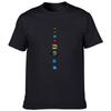Planeten Druck Herren S Lustiges Sommer T-Shirt Mode Kurzarm Streetwear Harajuku Grafik T-Shirts Herren