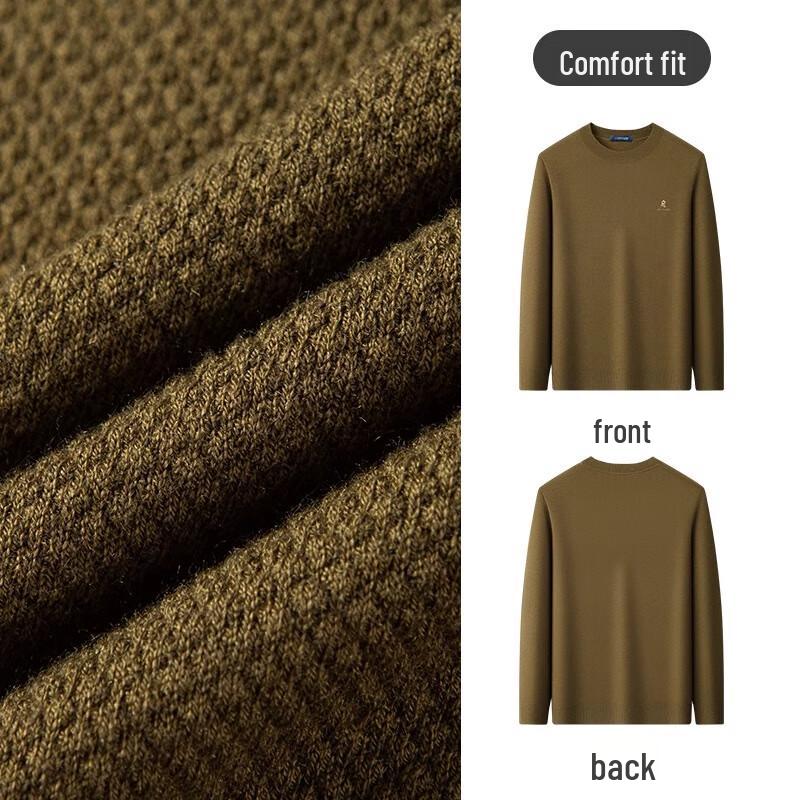 MONTAGUT Men's Autumn/Winter Wool Blend Round Neck Sweater