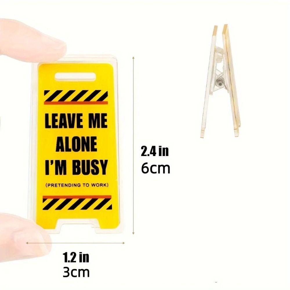 10 PCS I'm Busy Desk Decor Sign Leave Me Alone Desk Accessories Funny Acrylic Desk Sign  Unisex Gift