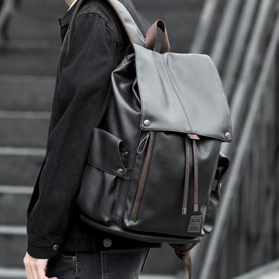 Zaino Uomo Pelle Moda Borsa da Viaggio Zaino Scolastico Casual Uomo Borsa Moda Giovanile Tendenza Zaino per Computer