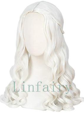 Linfairy Königin-Stil Cosplay Perücke, Hitzebeständig, Kostümzubehör, L48, Festival, Verkleidung, Cosplay Perücke
