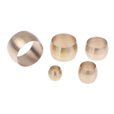 10 pezzi 4 6 8 10 12 mm tubo ghiera in ottone manicotto di compressione in rame anello di tenuta raccordo per tubo idraulico aria connettore di unione