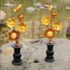 WILLRAY Lotus Flower Set, Buddhist Altar Accessories, Set of 2, Gold-Plated Lotus Flowers, Buddhist Altar Accessories, Buddhist Memorial Service,