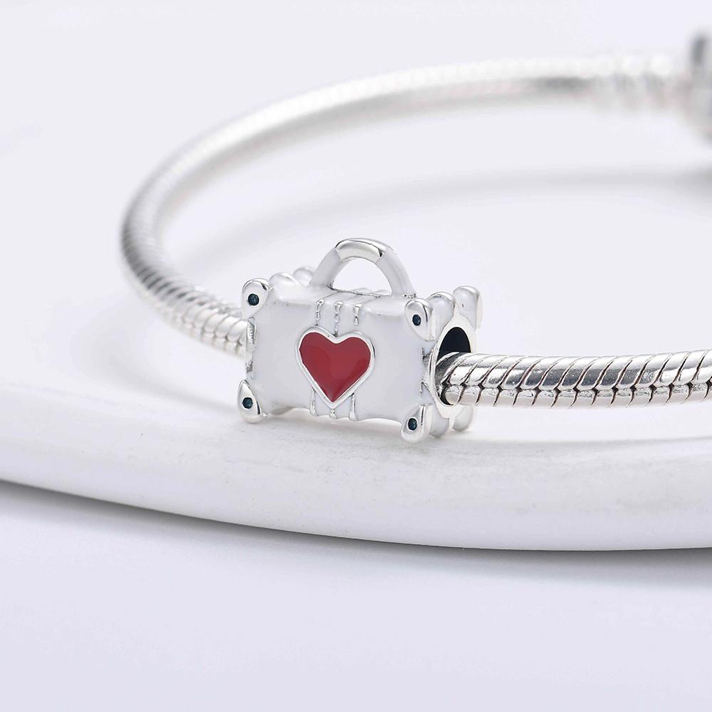 New 925 Silver Charm Bracelet DIY Women Jewelry Fashion Shopping Series Perfume High Heels Camera Bag Bead Fit Original
