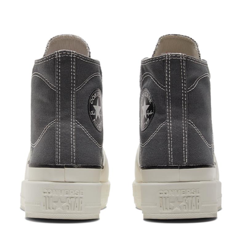 Converse Chuck Taylor All Star Construct Trendige Vielseitige High-Top Canvas-Schuhe Unisex Grau-Weiß