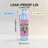 1PC Cowgirl Text Vintage Retro Pattern 750ml Color Plastic Sports Water Bottle Leakproof Flip Straw Lid Suitable for Sports Office Home Use
