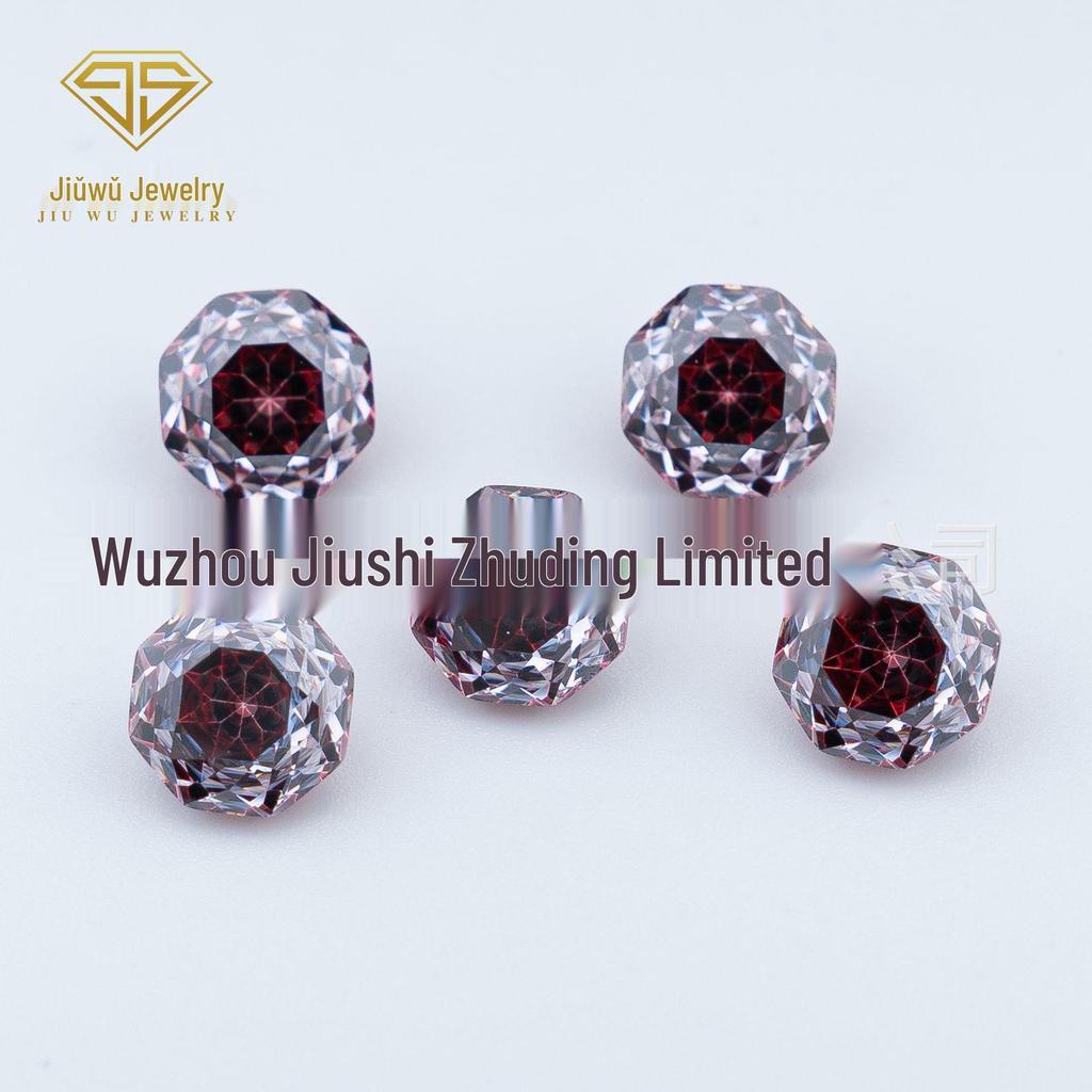 4-8mm Gradient Rose-Cut Two-Tone Soft Core Zircon Millennium Rose