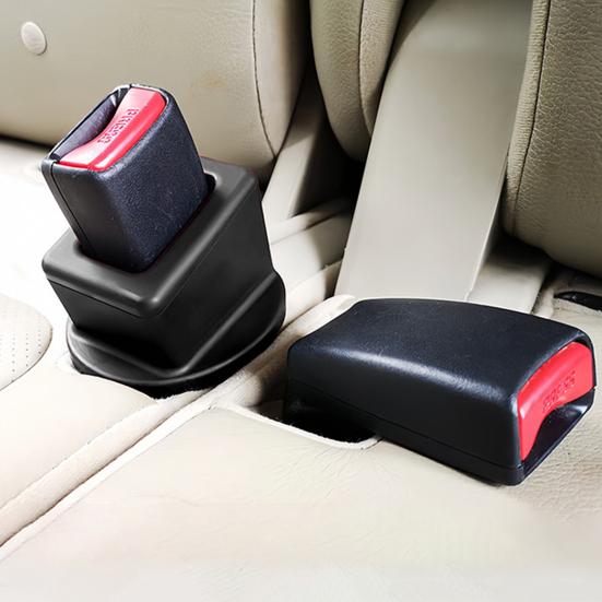 2Pcs Car Seat Belt Buckles Holder Universal Silicone Easy Access Vehicle Seatbelt Booster Automotive Safety Belt Fixer Accessories