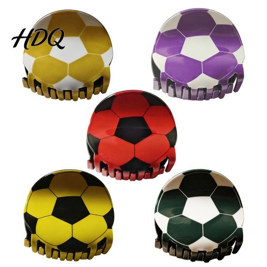 Rounded Edge Hairpin for Girl Football Themed Hair Clip Large Curved Clip