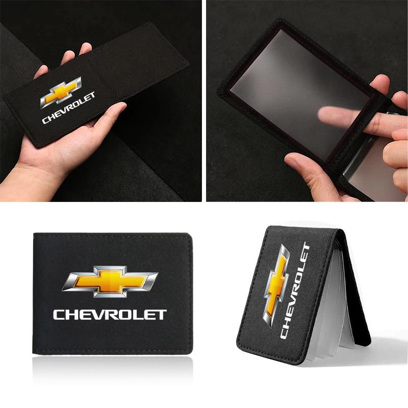 Auto Driver License Bag Credit Card Bag ID Business Card Car Goods For Chevrolet Cruze Sail Onix Corsa Aveo Captiva Sonic Spark S10 Tracker