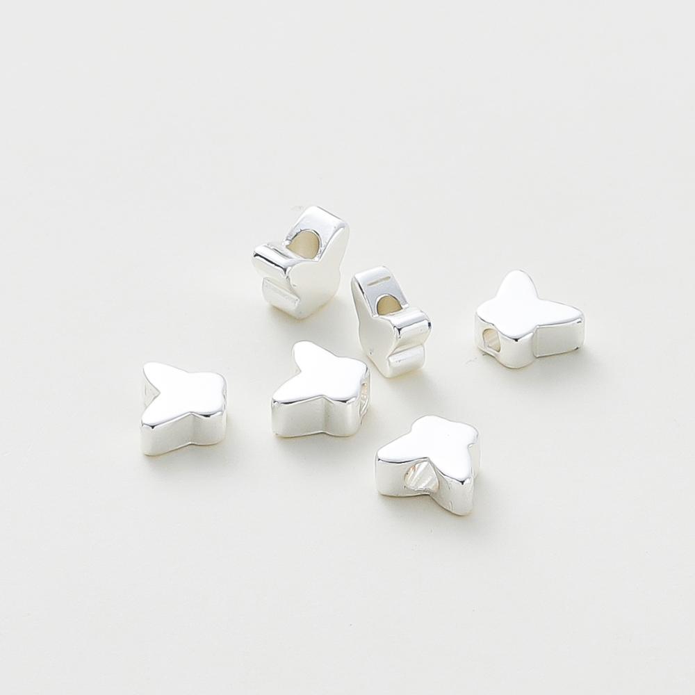 20PCS 14K 18K Gold Plated Brass Round Square Cross Flowers Beads Spacer Beads Jewelry Making Supplies DIY Necklaces Findings