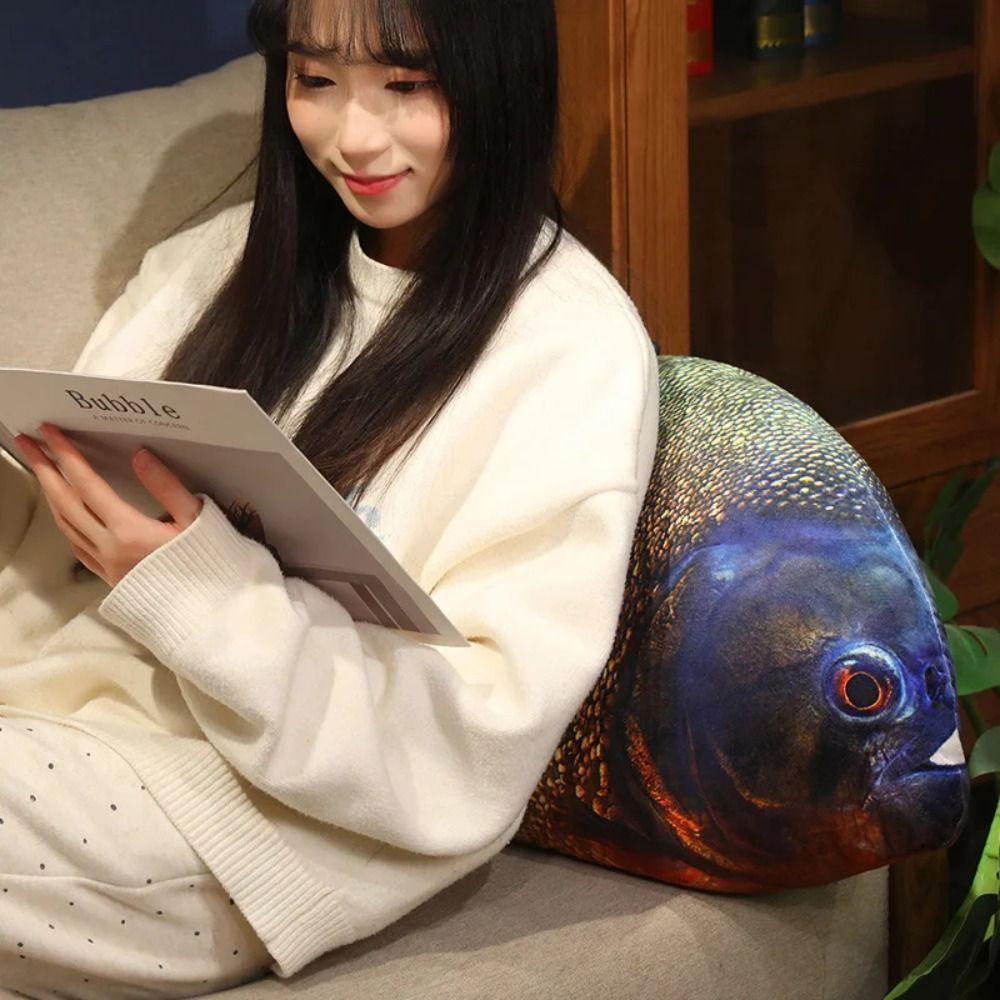 Perch Cartoon Fish Plush Toy Stuffed Fish Anime Pillow Dolls Simulation Fish Plush Pillow Bedroom