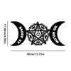 Metal Wall Art, Witch Pagan Design]  Pentagram Metal Wall Art Classic Witch Pagan Celestial Design Moon Phase Metal Wall Decor