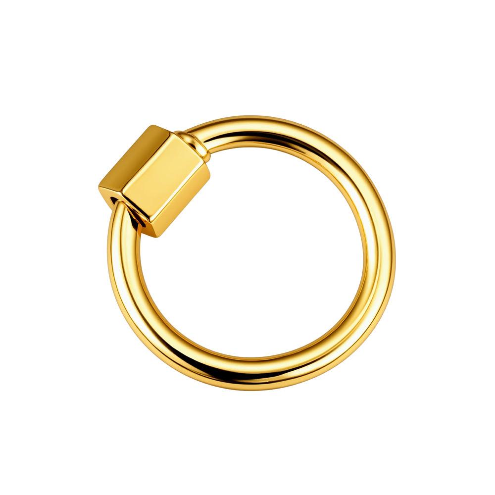 Geometric 18K Gold-Plated Heart & Oval Necklace Clasp Keychain DIY Accessory