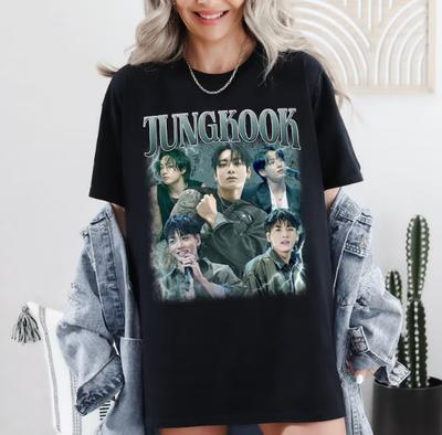 Jungkook Retro Graphic T-Shirt, Vintage Kpop Tee