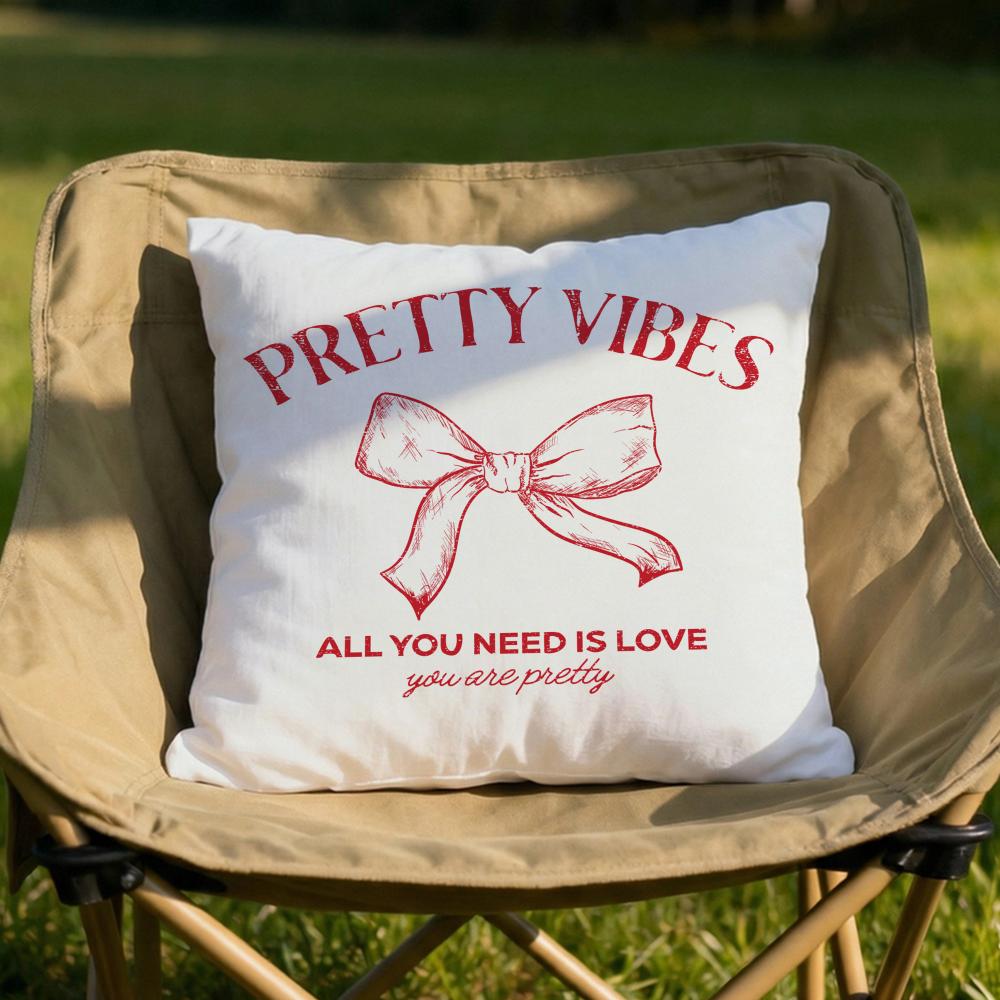 Korean Trendy Bow Cushion Cover Soft Reversible  Durable Pillow Cover  MultiScene Use for Home  Car Daily Comfort