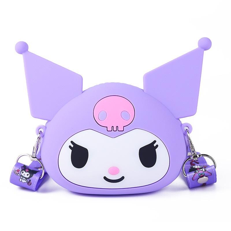 Cute Cartoon Silicone Kids Shoulder Bag Plush Toy Coin Purse Messenger Gift For Children